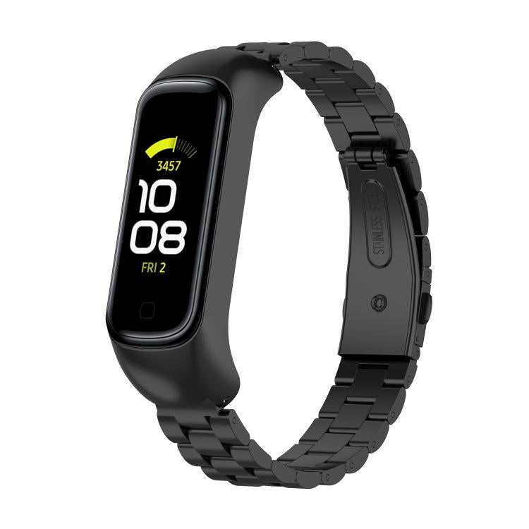 xDfind Metal Frame Integrated Three-beads Steel Watch Band, For Samsung Galaxy Fit 2