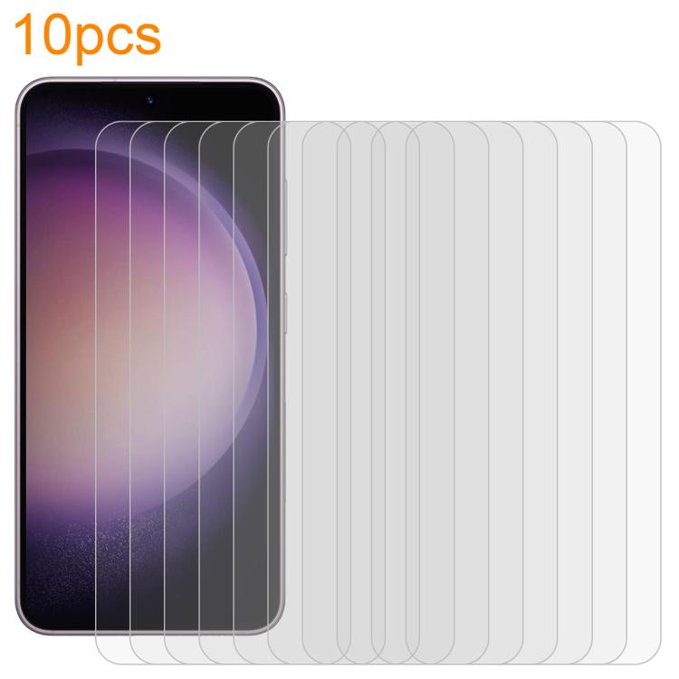 10pcs xDfind 0.18mm 9H 2.5D High Aluminum Tempered Glass Film, Support Fingerprint Unlocking, For Samsung Galaxy S23+ 5G, For Samsung Galaxy S23 5G, For Samsung Galaxy S22+ 5G, For Samsung Galaxy S22 5G, For Samsung Galaxy S21 5G