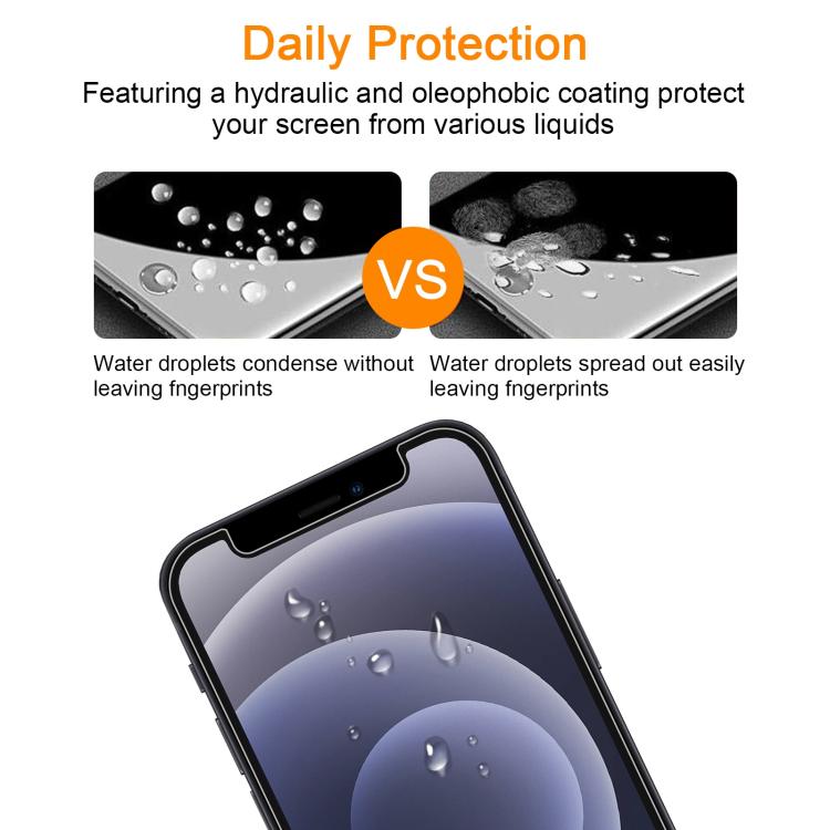 10pcs xDfind 0.26mm 9H 2.5D Middle Aluminum Tempered Glass Film, For iPhone 12 mini, For iPhone 11 Pro Max / XS Max, For iPhone 11 / XR, For iPhone 11 Pro / XS / X
