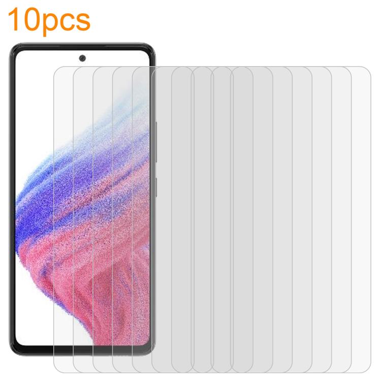 10pcs xDfind 0.26mm 9H 2.5D Middle Aluminum Tempered Glass Film, For Samsung Galaxy A53 5G, For Samsung Galaxy A73 4G, For Samsung Galaxy A03s / A03 Core, For Samsung Galaxy A33 5G, For Samsung Galaxy A32 4G