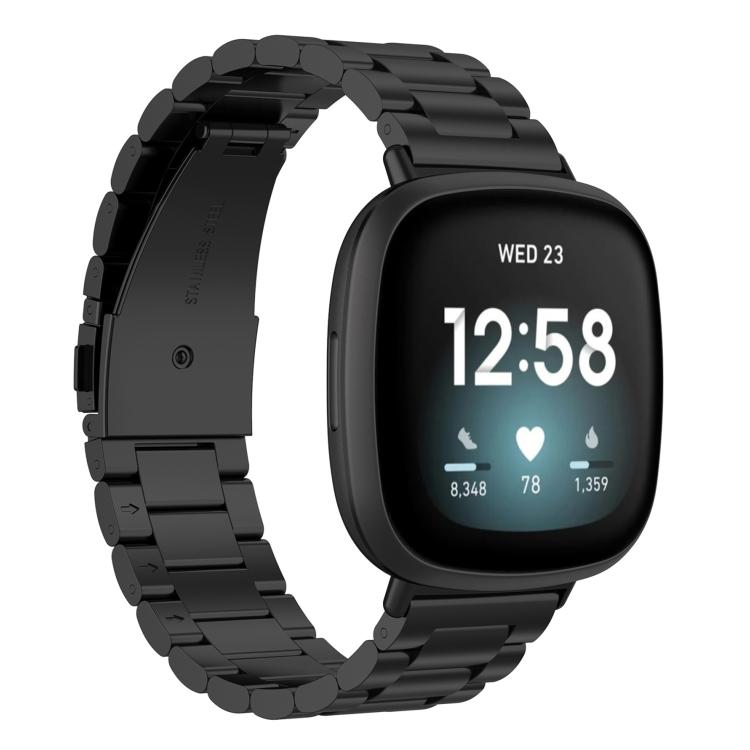 xDfind Three Beads Quick Release Metal Watch Band, For Fitbit Versa 4 / 3 / Sense2 / 1