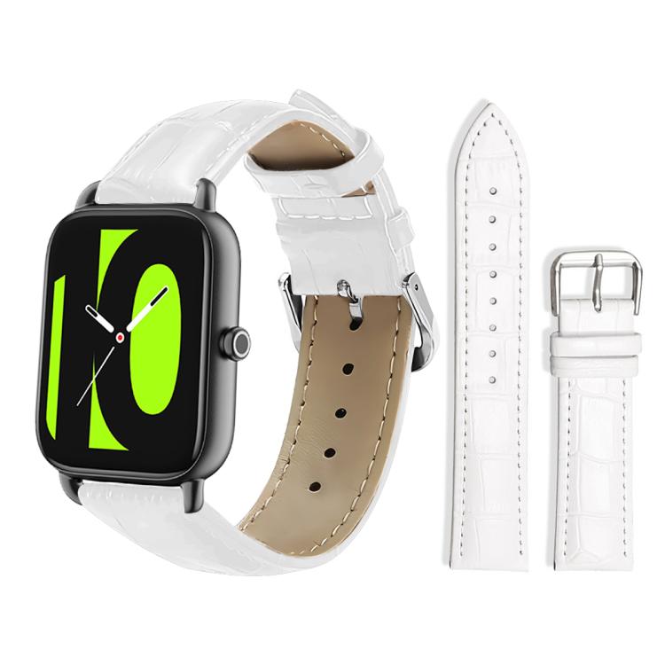 xDfind Bamboo Texture Pin Buckle Leather Watch Band, 20mm For Xiaomi Haylou RS4 Plus LS11 / LS12