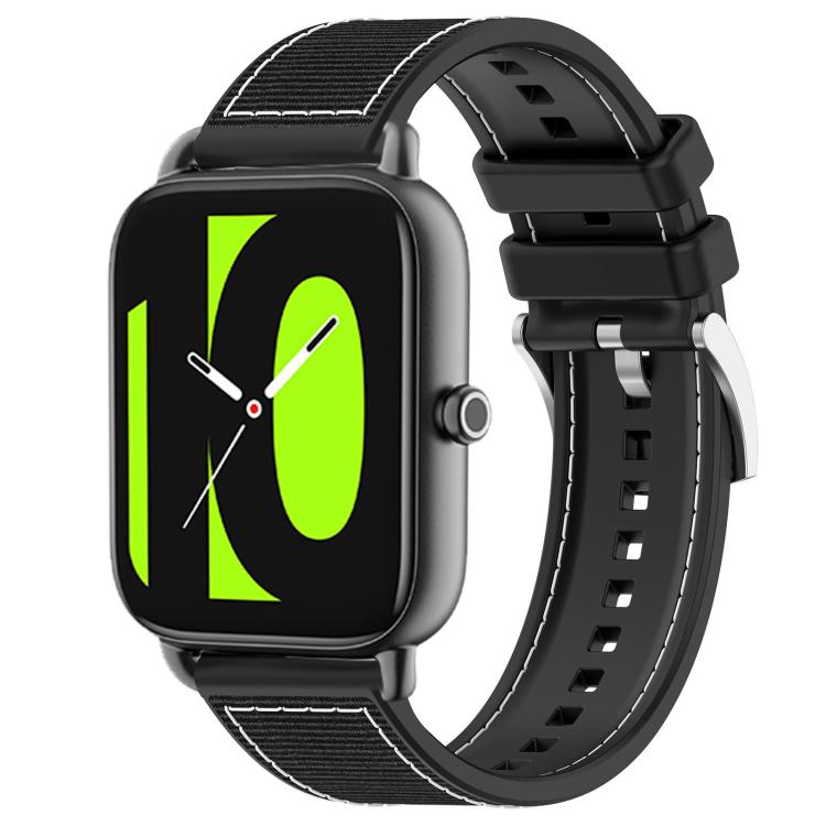 xDfind Hybrid Nylon Braid Silicone Watch Band, 20mm For Xiaomi Haylou RS4 Plus LS11 / LS12