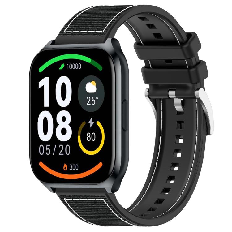 xDfind Hybrid Nylon Braid Silicone Watch Band, 22mm For Xiaomi Haylou?Watch S001 / LS02 Pro