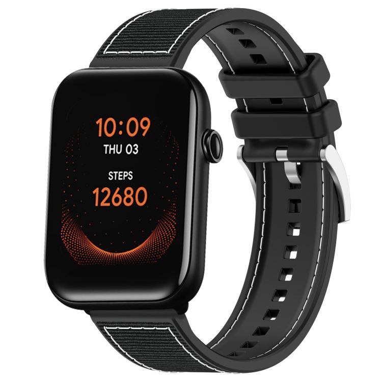 xDfind Hybrid Nylon Braid Silicone Watch Band, 20mm For Ticwatch GTH / E3 / E / 2