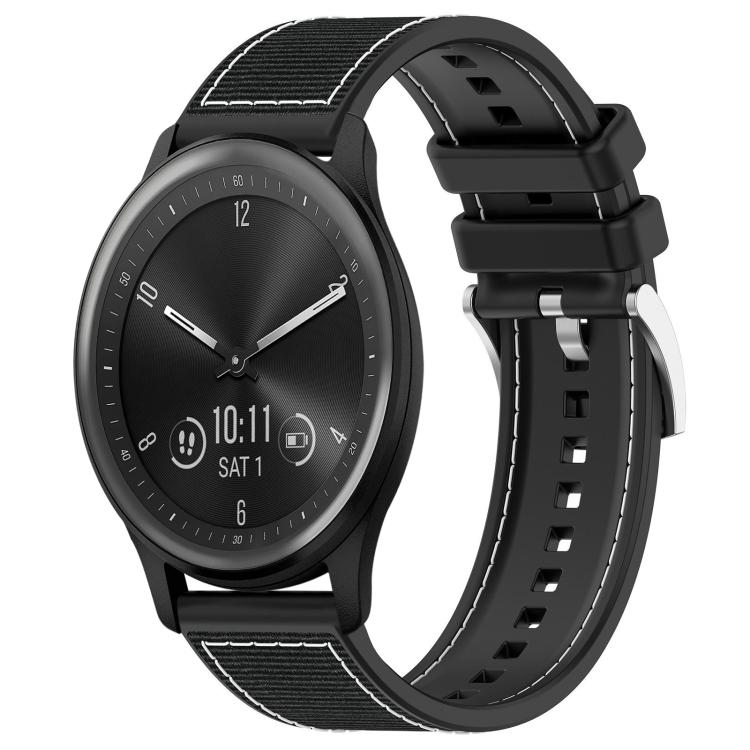 xDfind Hybrid Nylon Braid Silicone Watch Band, 20mm For Garmin?Vivomove?Sport/Vivoactive5/3