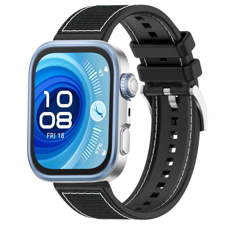xDfind Hybrid Nylon Braid Silicone Watch Band, For Huawei Watch Fit4 / Fit3 / Fit4 Pro 20mm