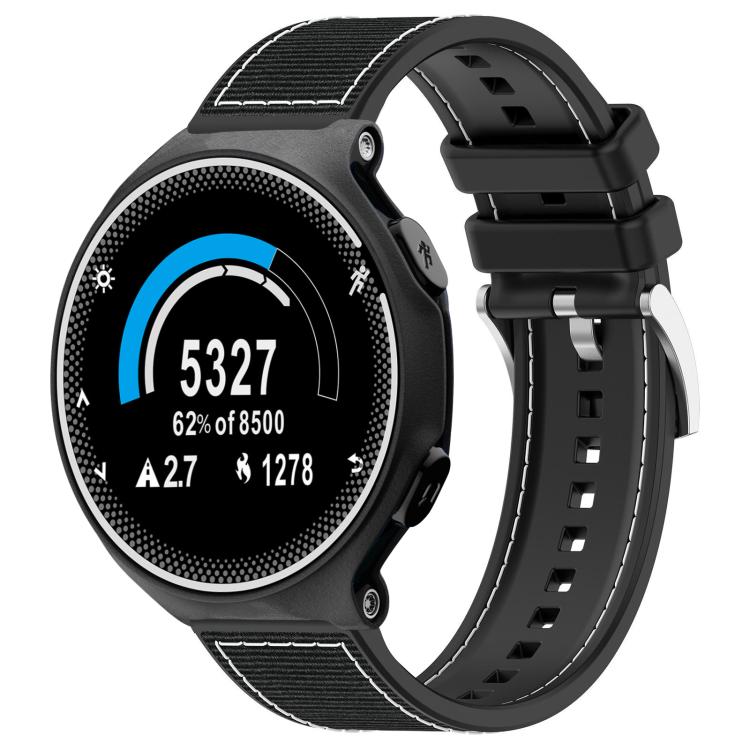 xDfind Hybrid Nylon Braid Silicone Watch Band, For Garmin Forerunner 220/235/735/735XT 20mm