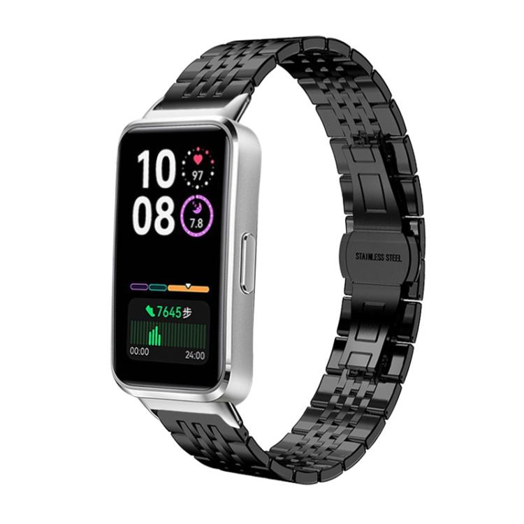 xDfind Seven-bead Solid Stainless Steel Watch Band, For Huawei Band 10 / 9 / 8 14mm