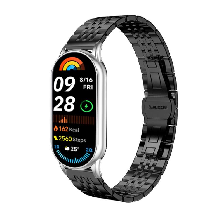 xDfind Seven-bead Solid Stainless Steel Watch Band, For Xiaomi Smart Band 10 / 9 / 8 NFC 14mm