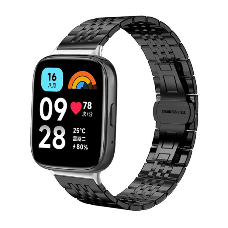 xDfind Seven-bead Solid Stainless Steel Watch Band, For Redmi Watch 3 Active / Lite 20mm