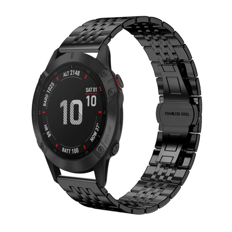 xDfind Seven-bead Solid Stainless Steel Watch Band, For Garmin Fenix 8/7X/6X/5X 26mm 22mm