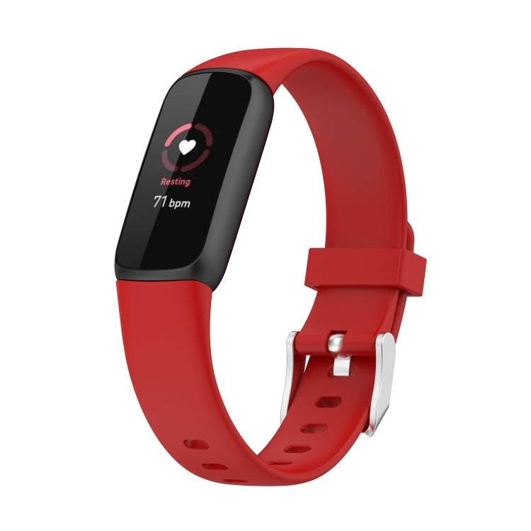 For Fitbit Luxe xDFind Silicone Watch Band, Size:S (Pine Needle Green)