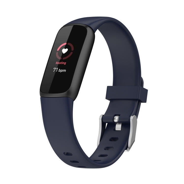 For Fitbit Luxe xDFind Silicone Watch Band, Size:S (Pine Needle Green)