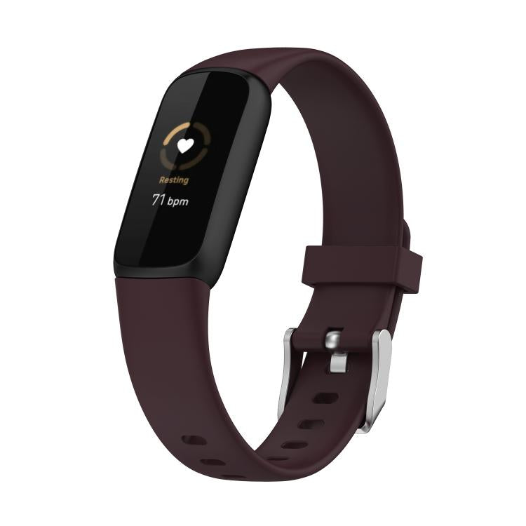 For Fitbit Luxe xDFind Silicone Watch Band, Size:S (Pine Needle Green)