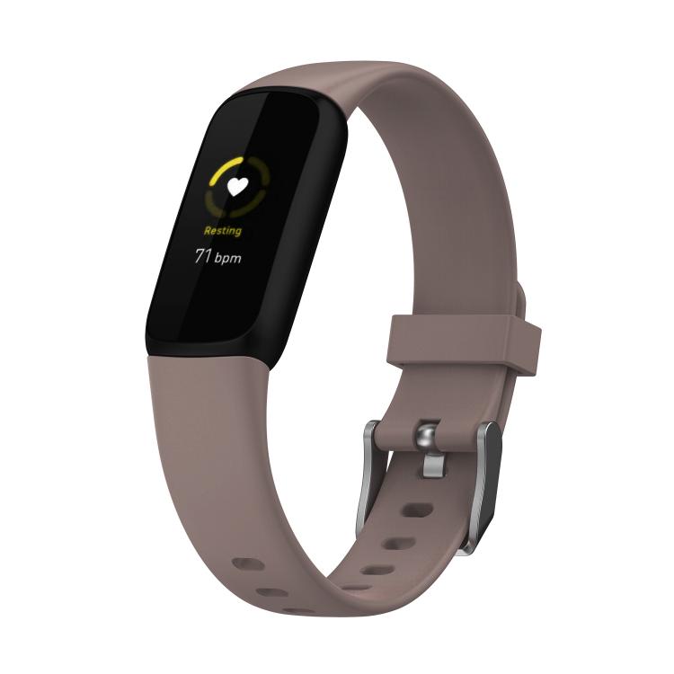 For Fitbit Luxe xDFind Silicone Watch Band, Size:S (Pine Needle Green)