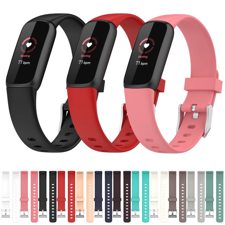 For Fitbit Luxe xDFind Silicone Watch Band, Size:S (Pine Needle Green)