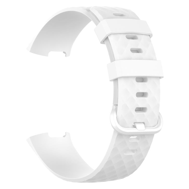 Silver Color Buckle TPU Wrist Strap Watch Band for Fitbit Charge 4 / Charge 4 SE / Charge 3 / Charge 3 SE, Size: S