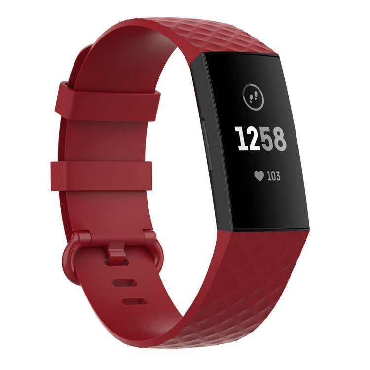 Silver Color Buckle TPU Wrist Strap Watch Band for Fitbit Charge 4 / Charge 4 SE / Charge 3 / Charge 3 SE, Size: S