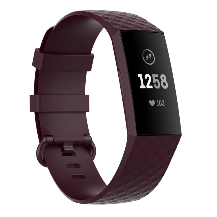 Silver Color Buckle TPU Wrist Strap Watch Band for Fitbit Charge 4 / Charge 4 SE / Charge 3 / Charge 3 SE