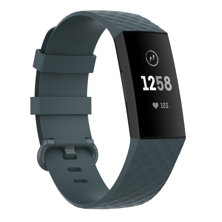 Silver Color Buckle TPU Wrist Strap Watch Band for Fitbit Charge 4 / Charge 4 SE / Charge 3 / Charge 3 SE