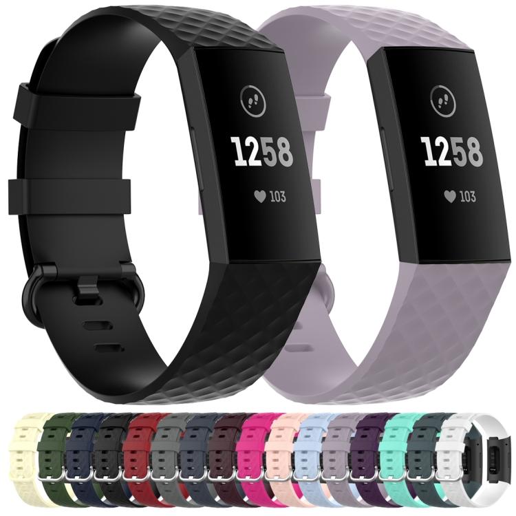 Silver Color Buckle TPU Wrist Strap Watch Band for Fitbit Charge 4 / Charge 4 SE / Charge 3 / Charge 3 SE