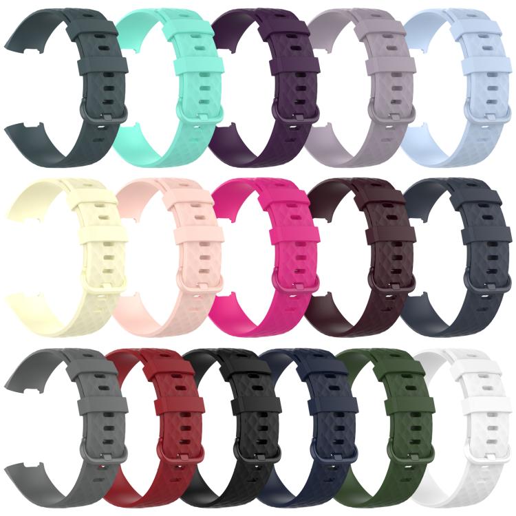 Silver Color Buckle TPU Wrist Strap Watch Band for Fitbit Charge 4 / Charge 4 SE / Charge 3 / Charge 3 SE, Size: S
