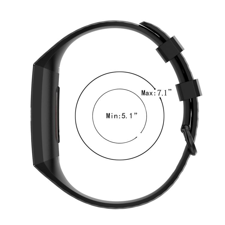 Silver Color Buckle TPU Wrist Strap Watch Band for Fitbit Charge 4 / Charge 4 SE / Charge 3 / Charge 3 SE, Size: S