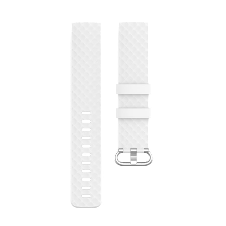 Silver Color Buckle TPU Wrist Strap Watch Band for Fitbit Charge 4 / Charge 4 SE / Charge 3 / Charge 3 SE