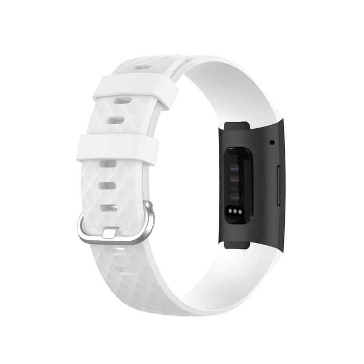 Silver Color Buckle TPU Wrist Strap Watch Band for Fitbit Charge 4 / Charge 4 SE / Charge 3 / Charge 3 SE