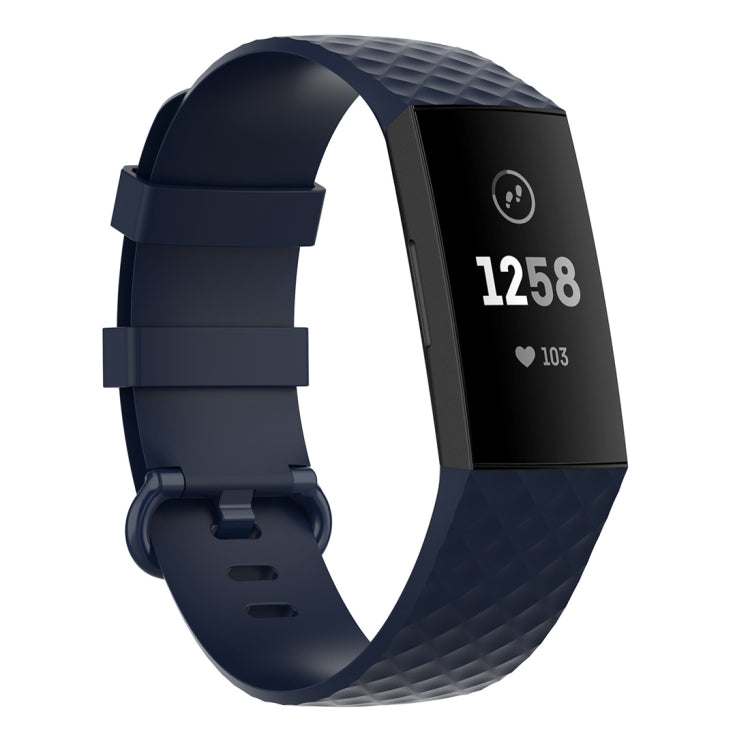 Silver Color Buckle TPU Wrist Strap Watch Band for Fitbit Charge 4 / Charge 4 SE / Charge 3 / Charge 3 SE