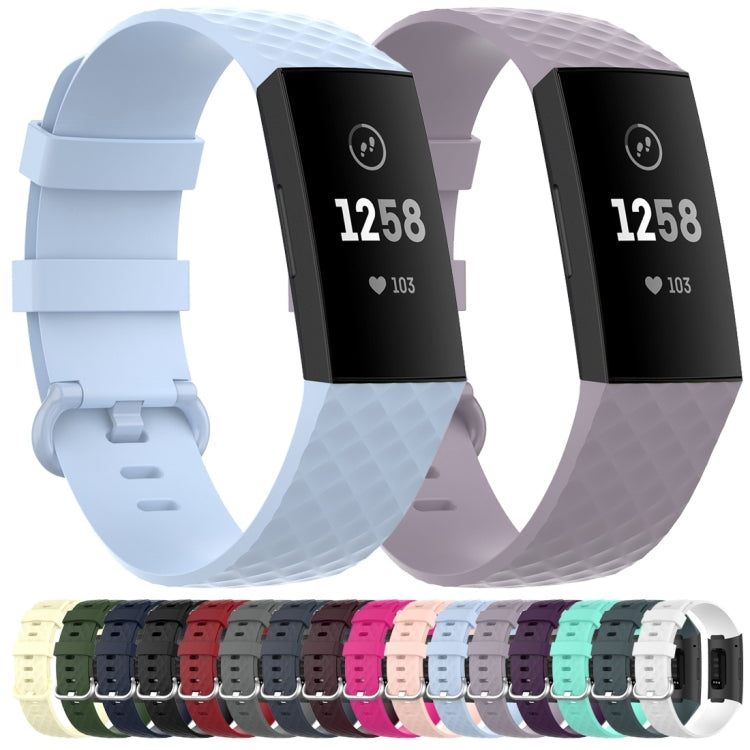 Silver Color Buckle TPU Wrist Strap Watch Band for Fitbit Charge 4 / Charge 4 SE / Charge 3 / Charge 3 SE
