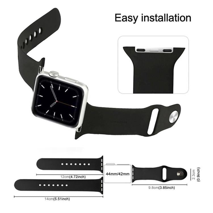 xDfind Solid Color Silicone Sports Watch Band, For Apple Watch 46mm / 49mm / 45mm / 44mm
