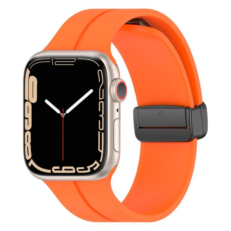 xDfind Solid Color Magnetic Buckle Silicone Watch Band, For Apple Watch 46mm / 49mm / 45mm / 44mm