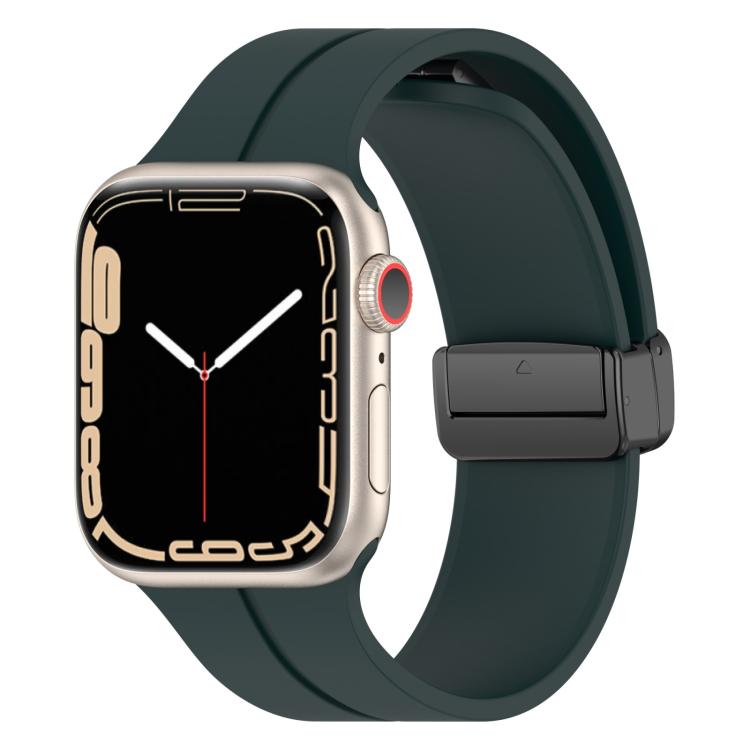 xDfind Solid Color Magnetic Buckle Silicone Watch Band, For Apple Watch 46mm / 49mm / 45mm / 44mm