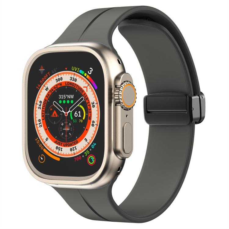 xDfind Solid Color Magnetic Buckle Silicone Watch Band, For Apple Watch 46mm / 49mm / 45mm / 44mm