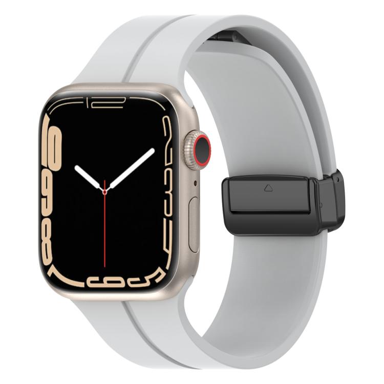 xDfind Solid Color Magnetic Buckle Silicone Watch Band, For Apple Watch 46mm / 49mm / 45mm / 44mm
