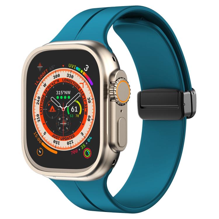 xDfind Solid Color Magnetic Buckle Silicone Watch Band, For Apple Watch 46mm / 49mm / 45mm / 44mm