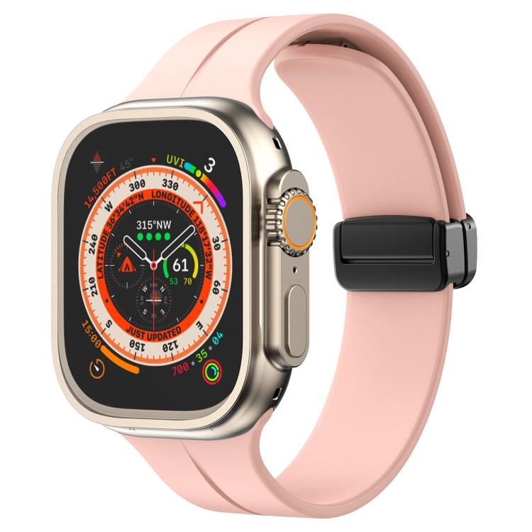 xDfind Solid Color Magnetic Buckle Silicone Watch Band, For Apple Watch 46mm / 49mm / 45mm / 44mm
