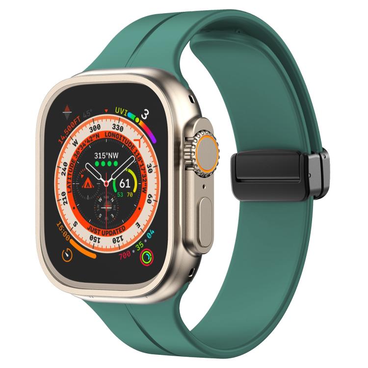 xDfind Solid Color Magnetic Buckle Silicone Watch Band, For Apple Watch 46mm / 49mm / 45mm / 44mm