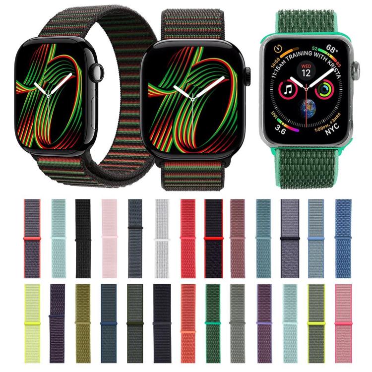 xDfind Nylon Loop Hook and Loop Fastener Watch Band, For Apple Watch 42mm / 41mm / 40mm / 38mm