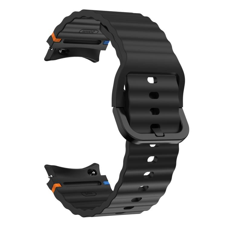 xDfind Wavy Grain Stitched Colorful Buckle Silicone Watch Band