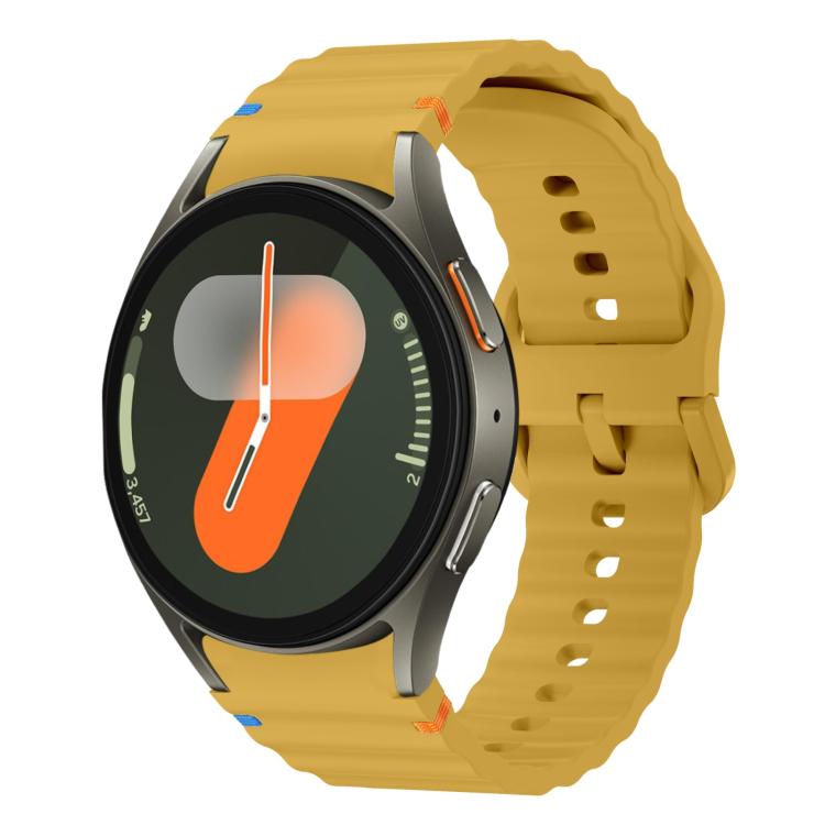 xDfind Wavy Grain Stitched Colorful Buckle Silicone Watch Band