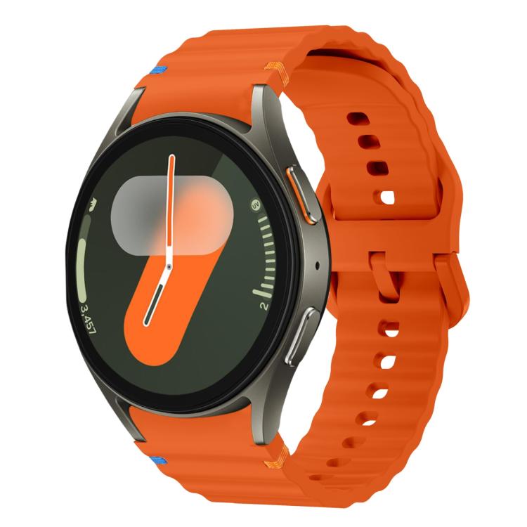 xDfind Wavy Grain Stitched Colorful Buckle Silicone Watch Band