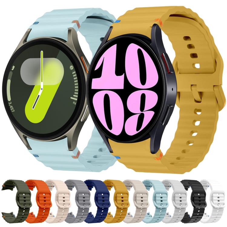 xDfind Wavy Grain Stitched Colorful Buckle Silicone Watch Band