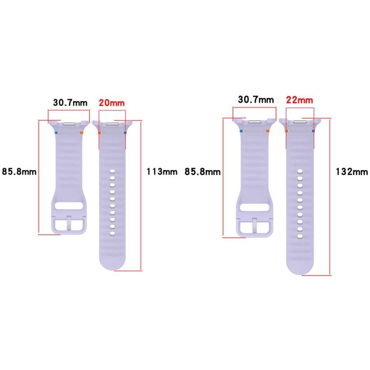 xDfind Wavy Grain Stitched Colorful Buckle Silicone Watch Band