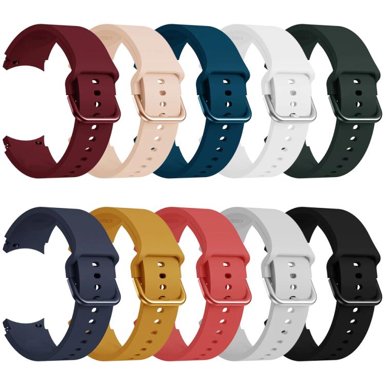 xDfind Solid Color Colorful Buckle Quick Release Silicone Watch Band, For Samsung Galaxy Watch4 / Watch4 Classic
