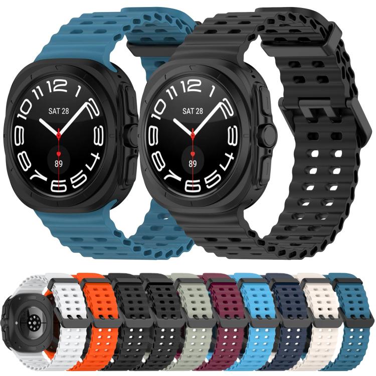 xDfind Ocean Hole Dual Buckle Silicone Watch Band