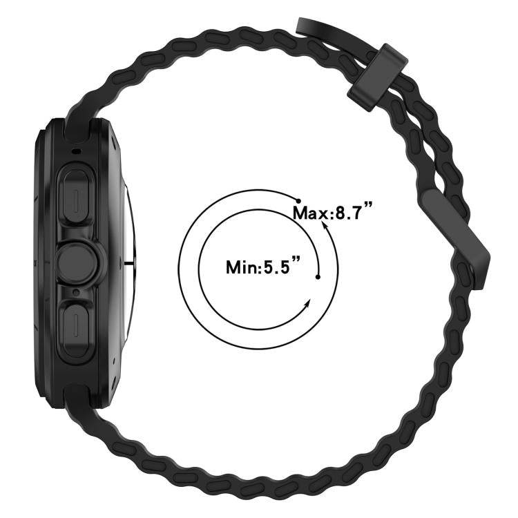 xDfind Ocean Hole Dual Buckle Silicone Watch Band