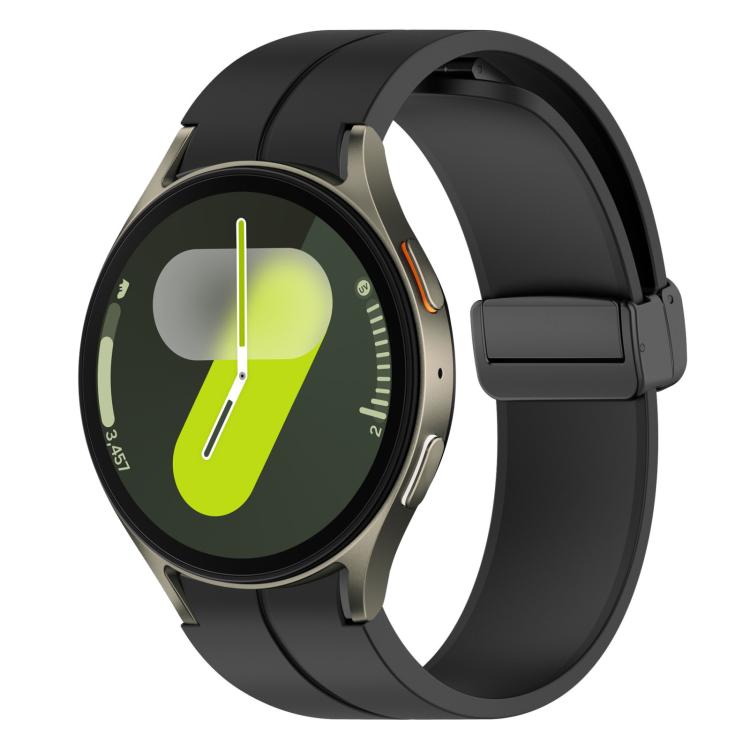 xDfind Fold Magnetic Black Buckle Silicone Watch Band